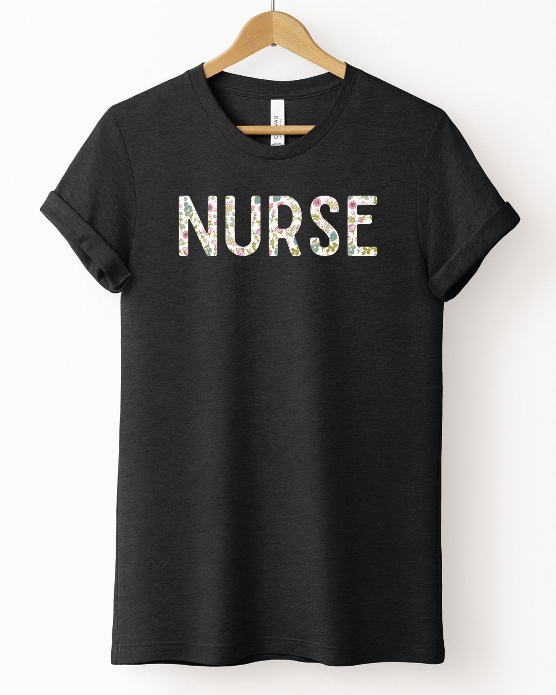 Summer Floral-Nurse Tee