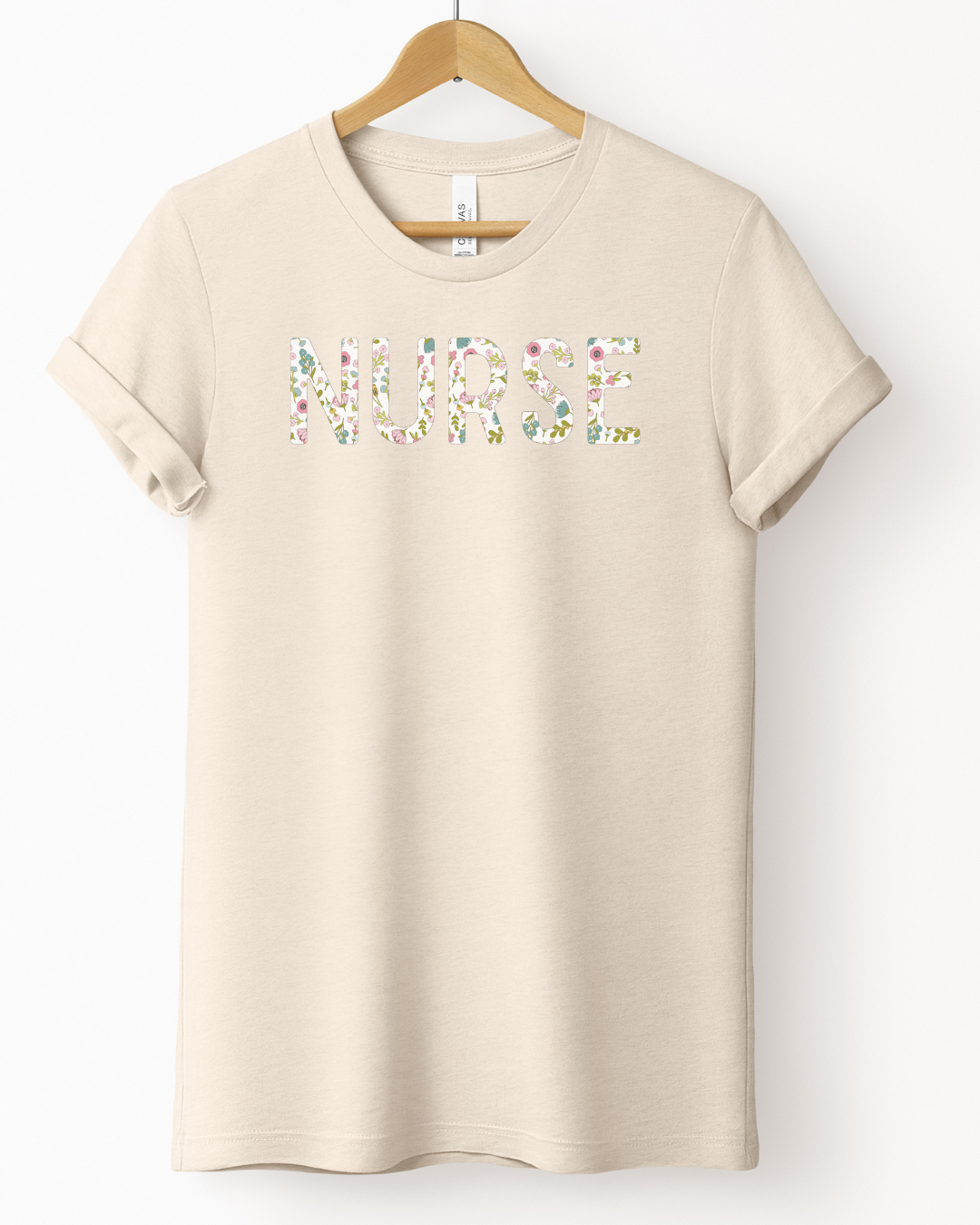 Summer Floral-Nurse Tee