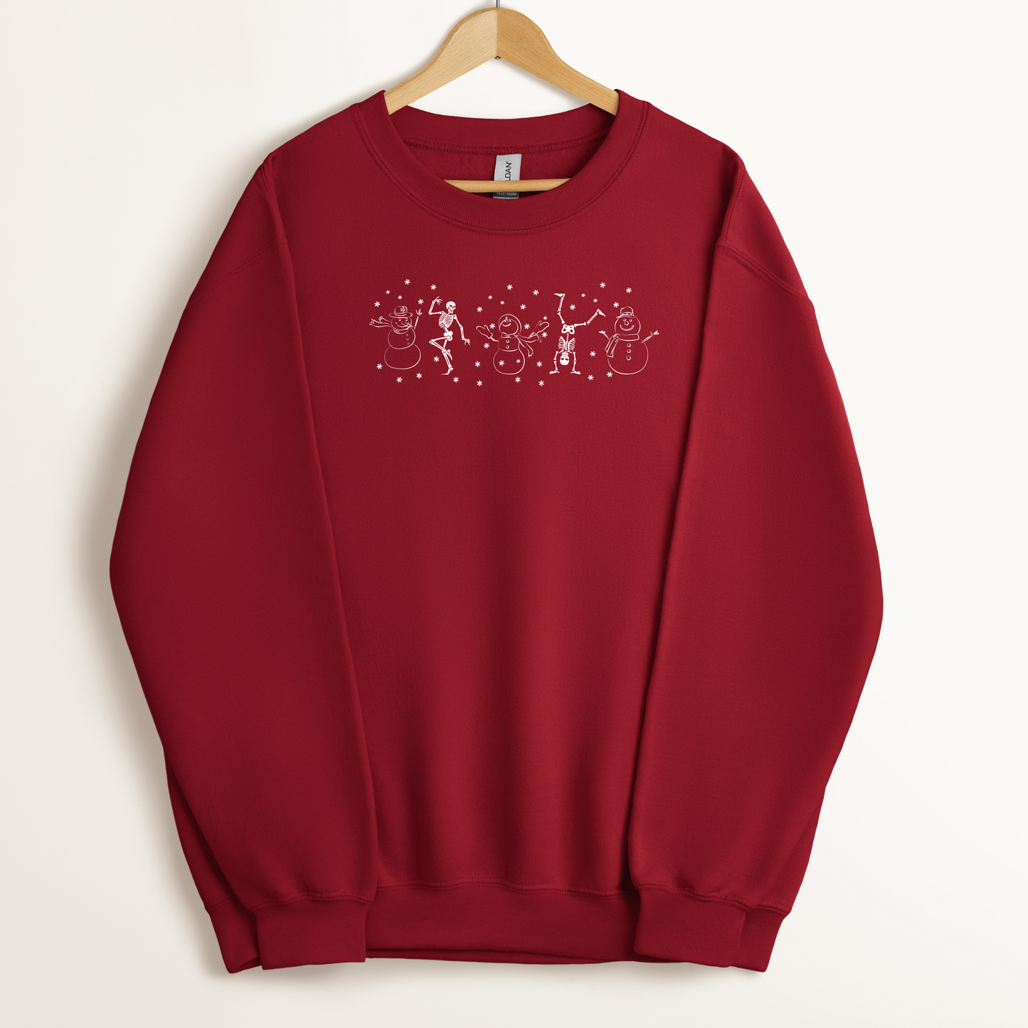 Dancing Skeleton Snowmen Crewneck