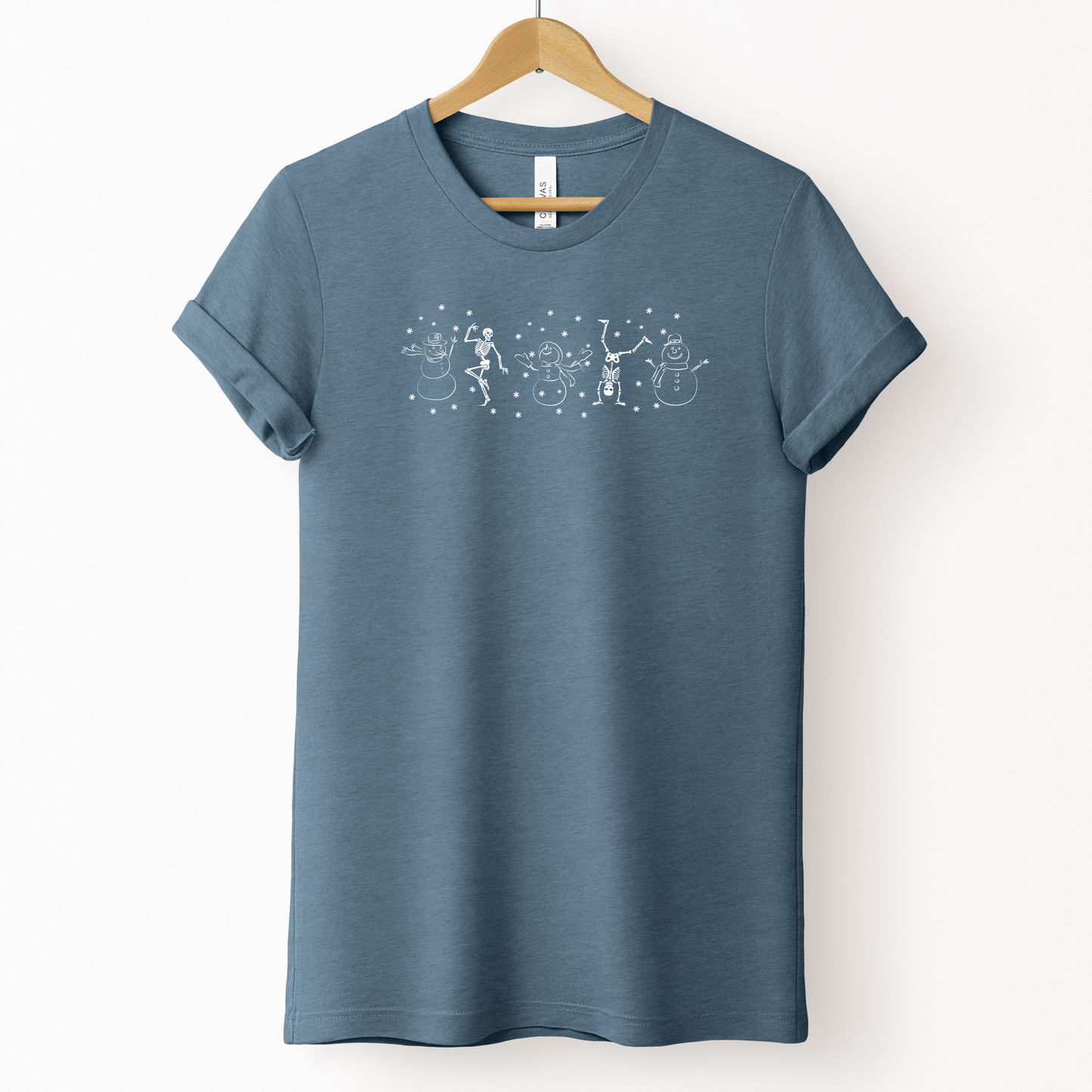 Dancing Skeleton Snowmen Tee