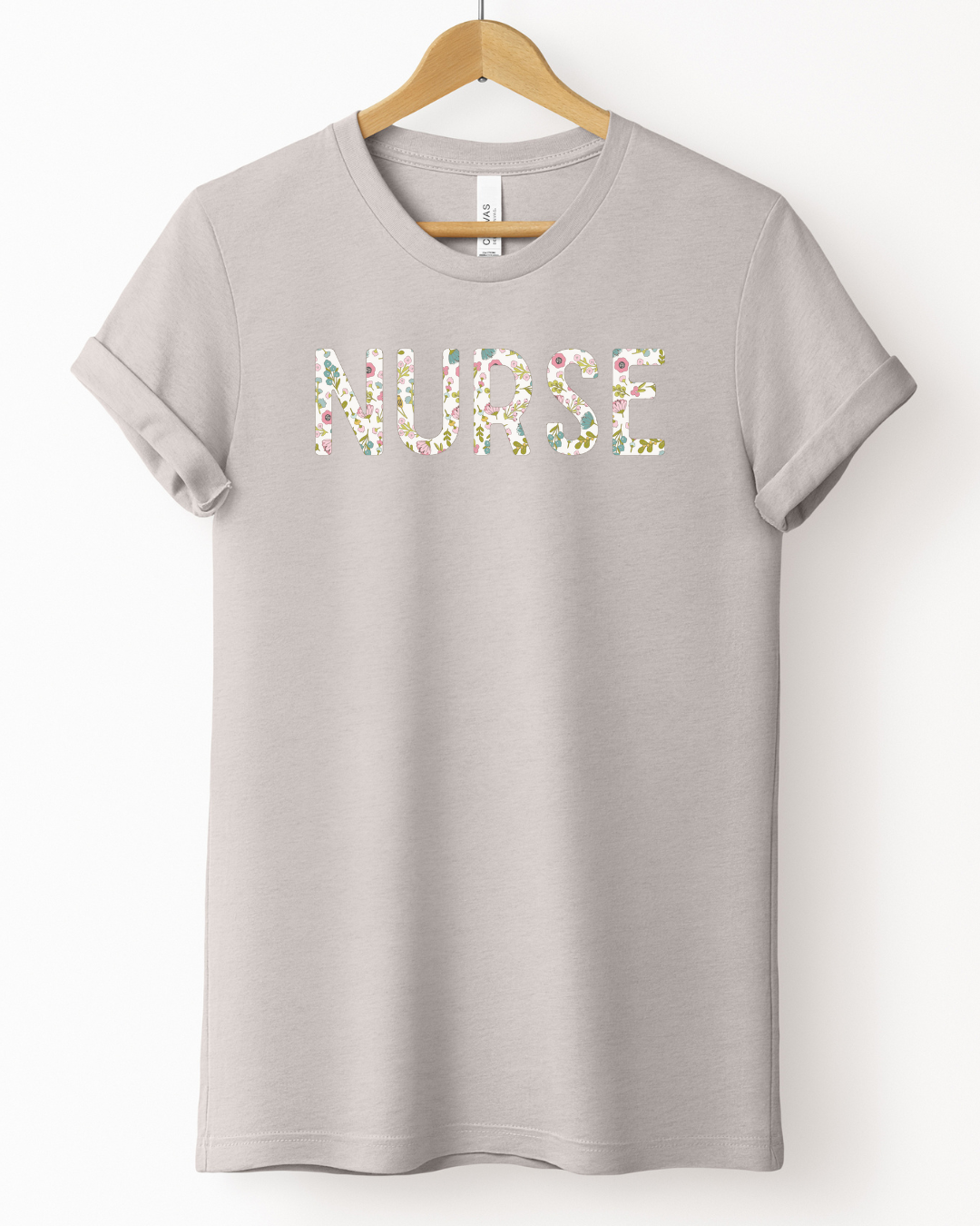 Summer Floral-Nurse Tee