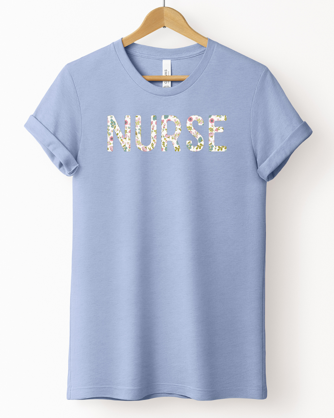Summer Floral-Nurse Tee