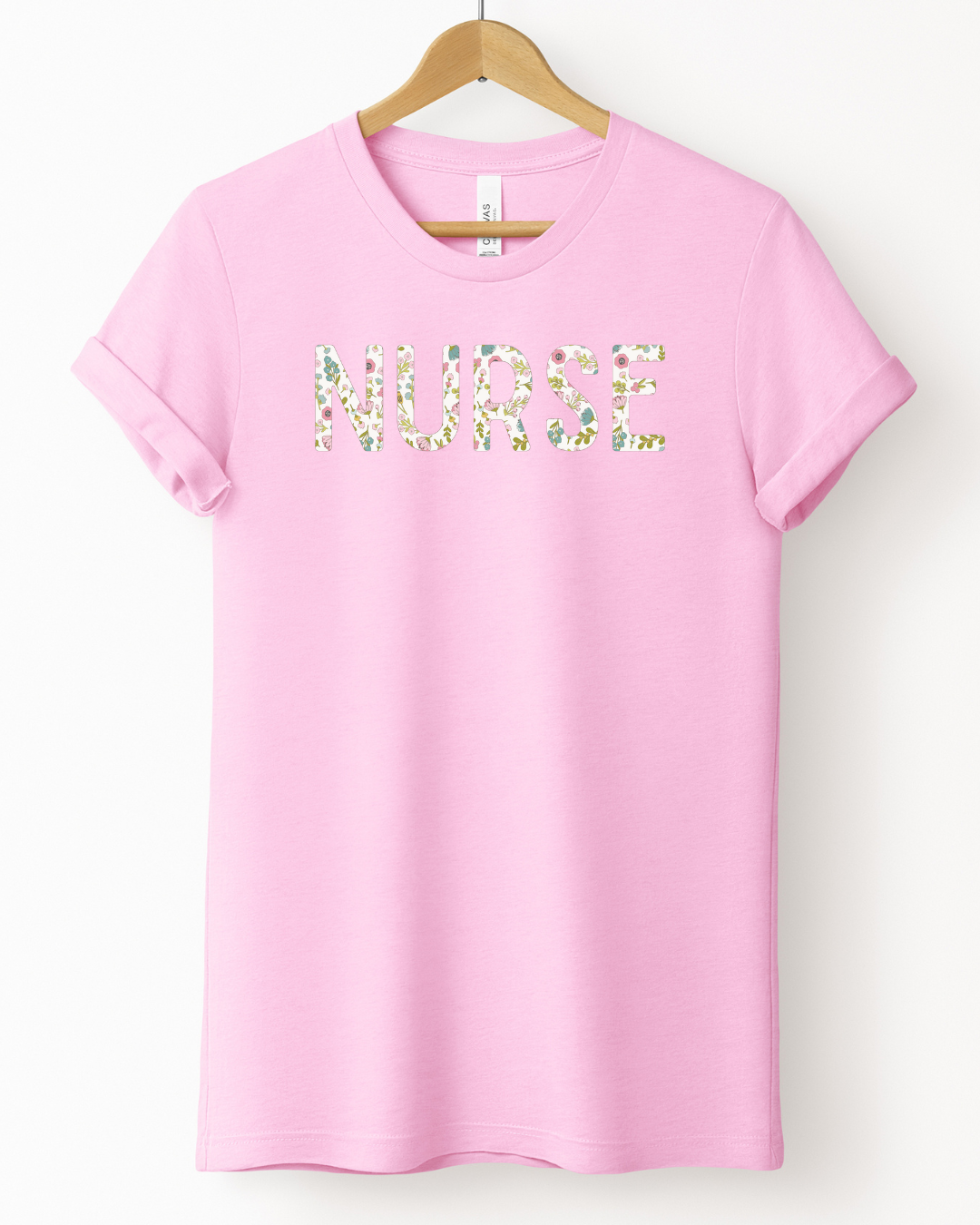 Summer Floral-Nurse Tee