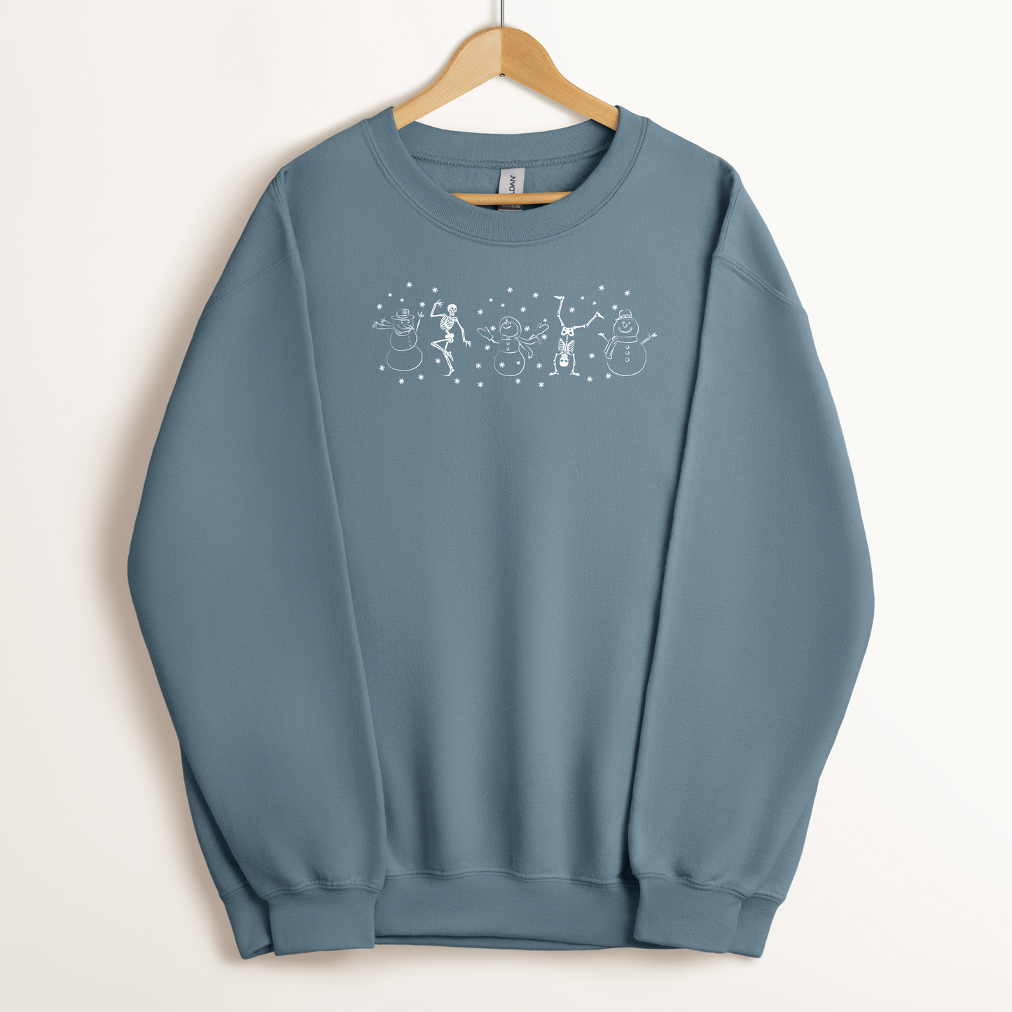 Dancing Skeleton Snowmen Crewneck