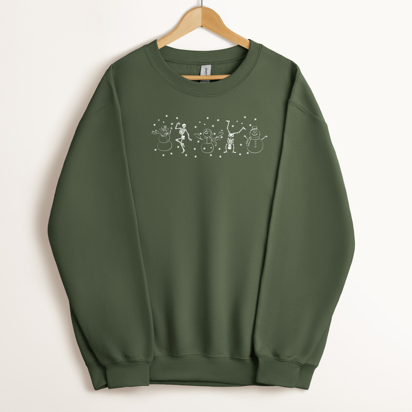 Dancing Skeleton Snowmen Crewneck