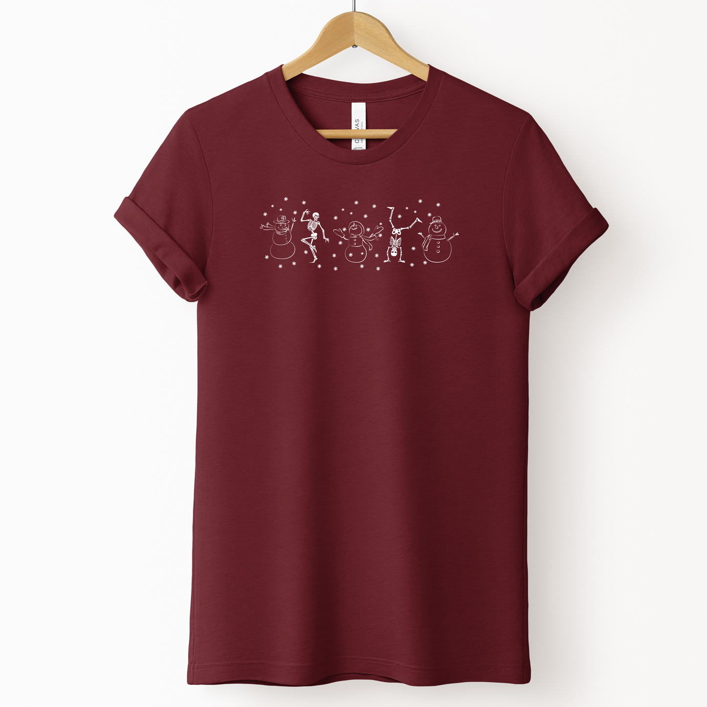 Dancing Skeleton Snowmen Tee