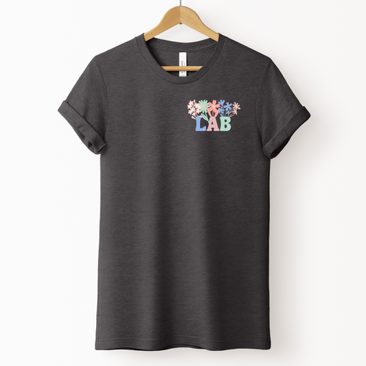 Lab with Flowers Design
